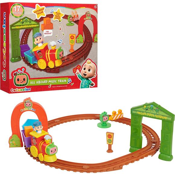 Cocomelon All Aboard Deluxe Music Motorized Train Toy Figures Playset NWT - Picture 4 of 9